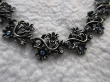 Park Lane Vintage Necklace Pewter with Blue Stones