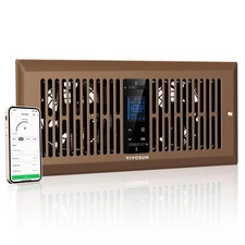 Register Booster Fan, Fits 4" X 10" Register Holes, with 10 Speeds, Smart Thermo