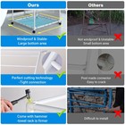 Yescom Poolside PVC Towel Rack Holder Heavy Duty 7 Bar Floats Storage Blue Net — photo 3