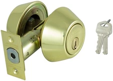 MintCraft DL72 Polished Brass Finish Double Cylinder Deadbolt, 699-5146