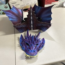 New Purple Dragon Mask And Wings Costume 2 Piece Uu