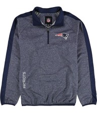 G-III Sports Mens New England Patriots Sweatshirt, Blue, Large