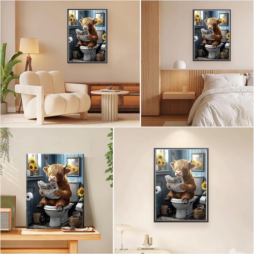 Paint by Numbers for Adult with Frame Animal, DIY Canvas Oil Painting Kit for Be - Picture 8 of 8