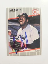 1989 Fleer #99 Lee Smith Auto Signed Boston Red Sox Autographed Baseball Card 