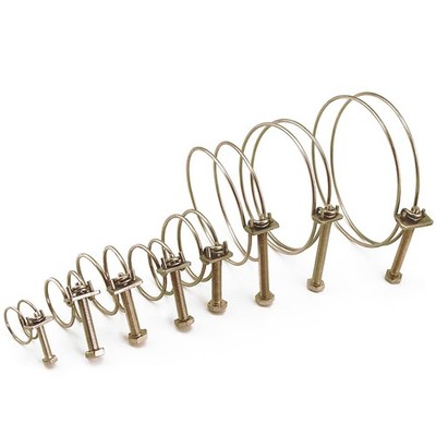 65Pcs Adjustable Steel Double Wire Tube Hose Clamp Assortment Kit, Bumnay 8 Size
