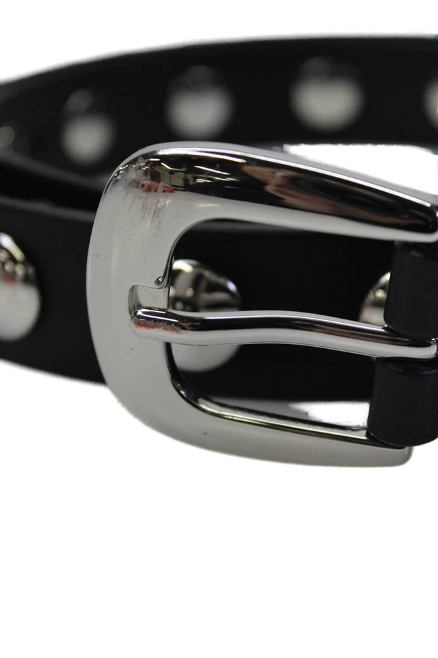 Cinturón ajustado negro Madewell para mujer imitación cuero detalle tachonado talla L Foto 2 de 4