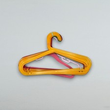 9 Piece Kids Clothes Hanger Lot Colorful Plastic  Velvet Child Size Hangers