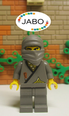 ( P9 / 1 / 2 ) Lego Ninja cas049 Grey aus 6093 1187 4805 6033 6089 3019