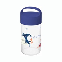 Koziol Snackpot Buddy Snack Space, Trinkflasche, Kunststoff, Organic Blue 500 Ml