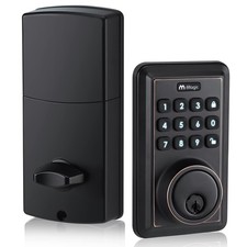 Keypad Deadbolt Keyless Entry Electronic Door Lock 50 User Codes Bronze
