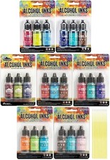 Trebbies Tim Holtz Adirondack Alcohol Inks - 7 Packages - 21 Ink Bottles total