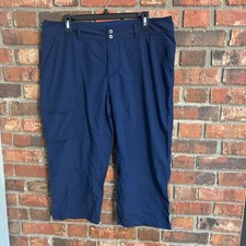 Columbia girls PFG nylon omni-shade capri pants blue 14