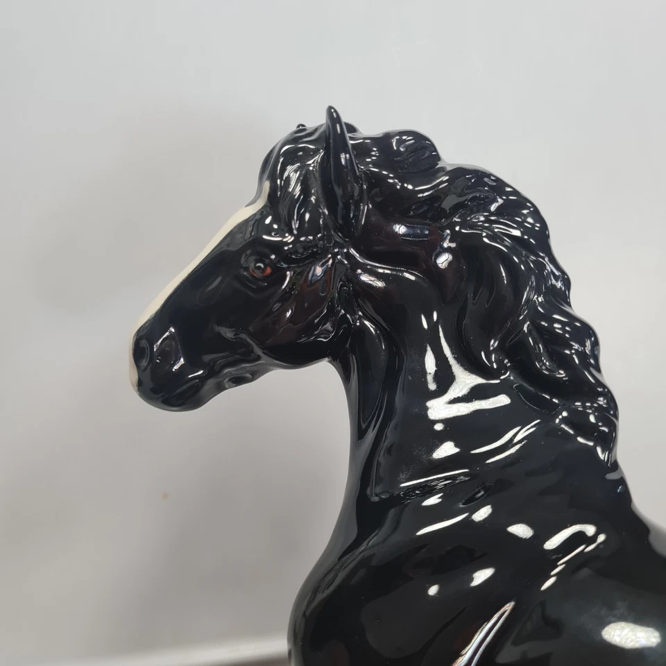 VINTAGE BESWICK BLACK CANTERING SHIRE HORSE-BCC SPECIAL LTD. EDITION OF 735 ONLY - Image 3 of 4