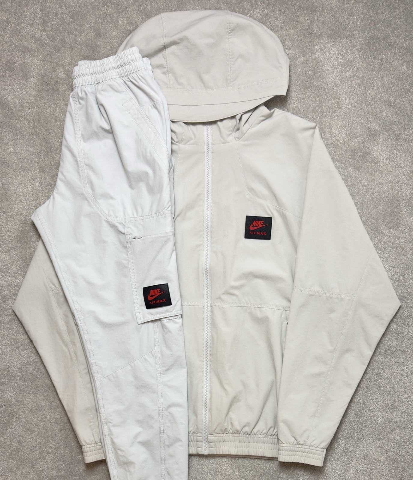 Nike Air Max Woven Tracksuit Full Set White & Red, Men’s Medium / Small RARE