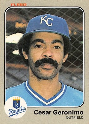 Cesar Geronimo 1983 Fleer 112 Kansas City Royals Baseball Card