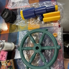 Playground Accessories Pirate Ship Wheel Kids Outdoor Playhouse and telescope