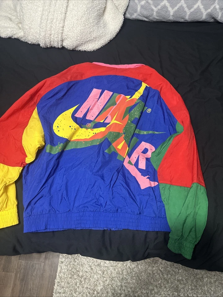 Chaqueta cortavientos vintage años 90 Nike Air Jordan color block  Foto 2 de 2