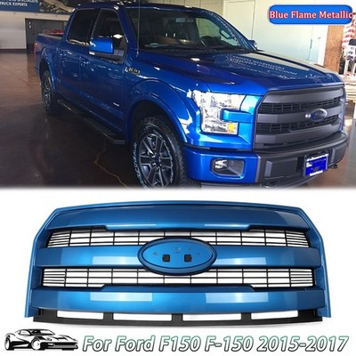 Blue Flame Metallic&Black Front Grille w/o Camera Hole For Ford F150 2015-2017