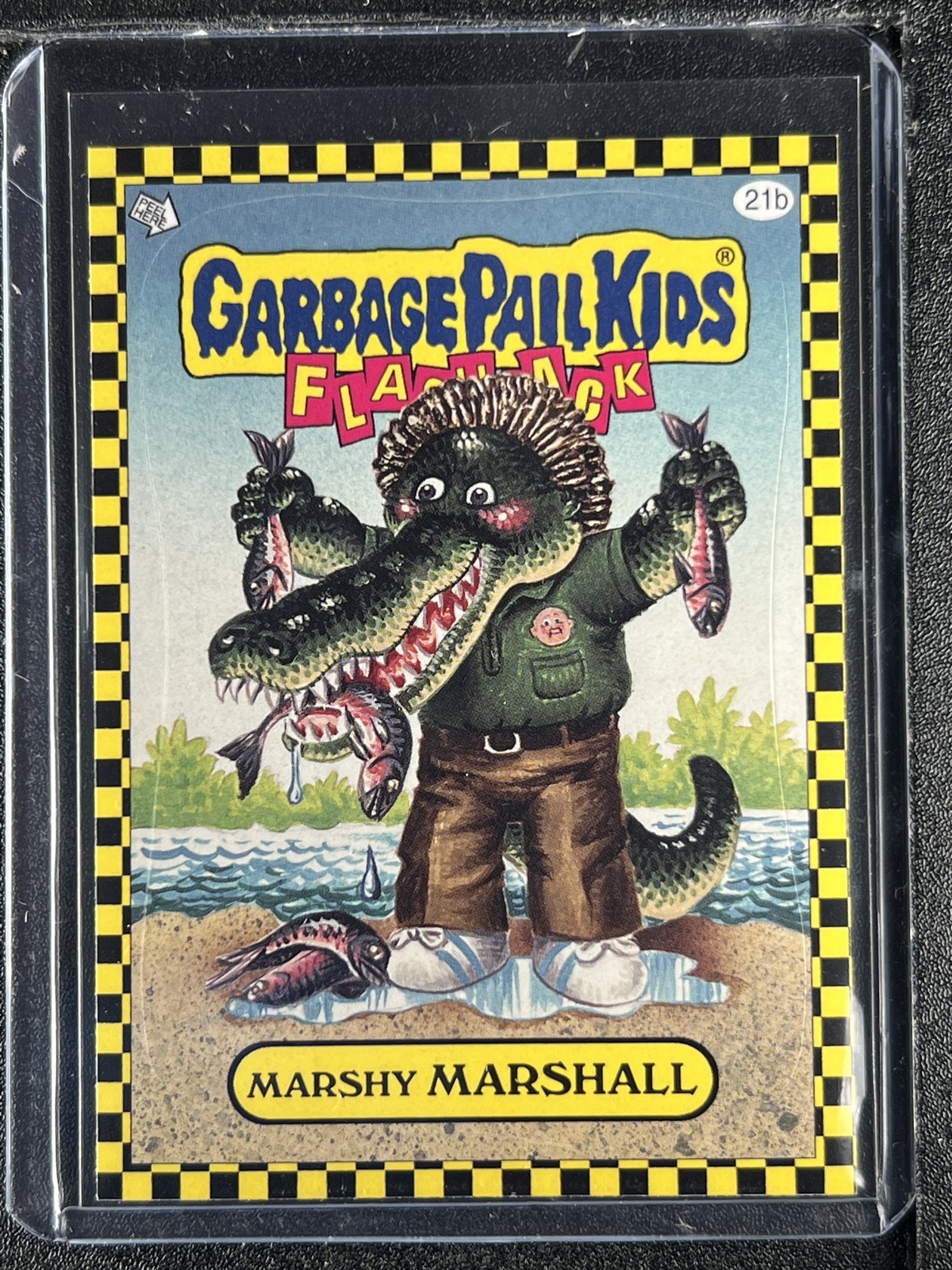 2010 Topps Garbage Pail Kids Stickers Flashback #21b Marshy Marshall front
