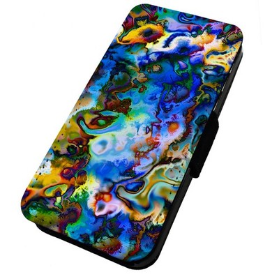 Bedruckte Flip Handyhülle iPhone, Samsung & Huawei Psychedelic Flecky