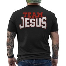 Funny Team Jesus Gift Christian Faith Pray Lord God Religious ON BACK T-Shirt