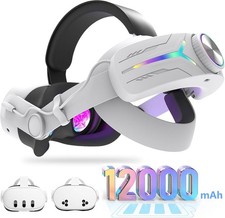 RGB Light Battery Head Strap for Meta Quest 3...