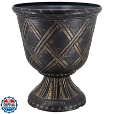 Arcadia Garden Products PL61GD Lattice Plastic Garden Urn, Classi