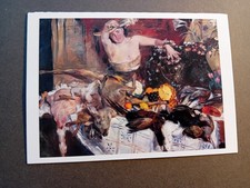 Lovis Corinth Art Postcard, Large still life with Figure , Unposted