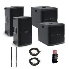 2x Mackie Thump118S 18" Subwoofer  2x Thump12 12" Speakers  Poles  XLRs