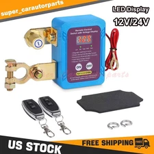 Remote Battery Disconnect Switch 12V/24V 240A Kill Switch LED Voltmeter Display～