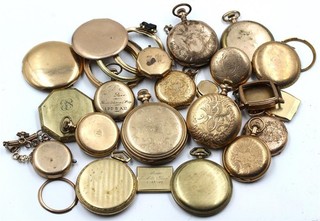 Antique 365g 20YRS 25YRS Gold Filled RGP Scrap Recovery Lot Pocket Watch Cases