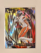 2024 Panini Select - Club Level Courtland Sutton #240 Red & Yellow Shock  