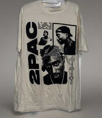 2Pac Graphic Rapper T-Shirt Men s Size Large   Hip Hop, Vintage Style, Cotton