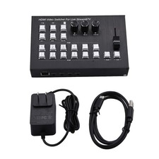 4K 4 CH HDMI Video Switcher Camera Live Streaming Station Video Record Capture