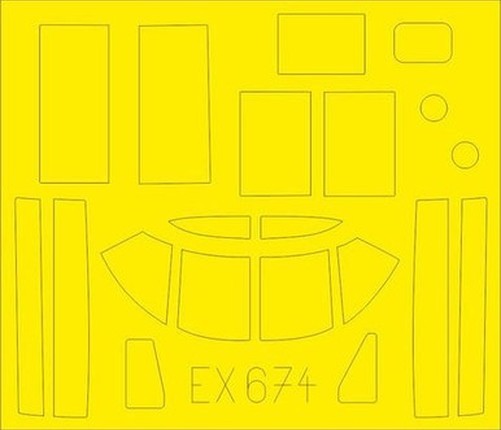 Eduard EX674 1/48 Mask B-26B-50 Invader for ICM Canopy mask Set