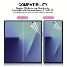 Clear Hydrogel Screen Protector for Samsung Galaxy Z Fold 7 TPU Screen Protector