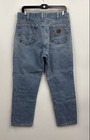 Carhartt Men's Blue Denim Light Wash 5-Pocket Design Straight Jeans — photo 2