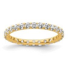 14k Yellow Gold 1 Ct Round Cut Diamond U-Shared Prong Wedding Band Ring Size 5