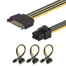 Sata Power Cable 3 Pack Sata 15 Pin To 6 Pin Pci Express pcie Graphics Video