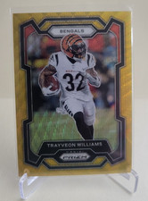 2020 PANINI PRIZM TRAYVEON WILLIAMS GOLD WAVE PRIZM #59 Ser #08/10 BENGALS