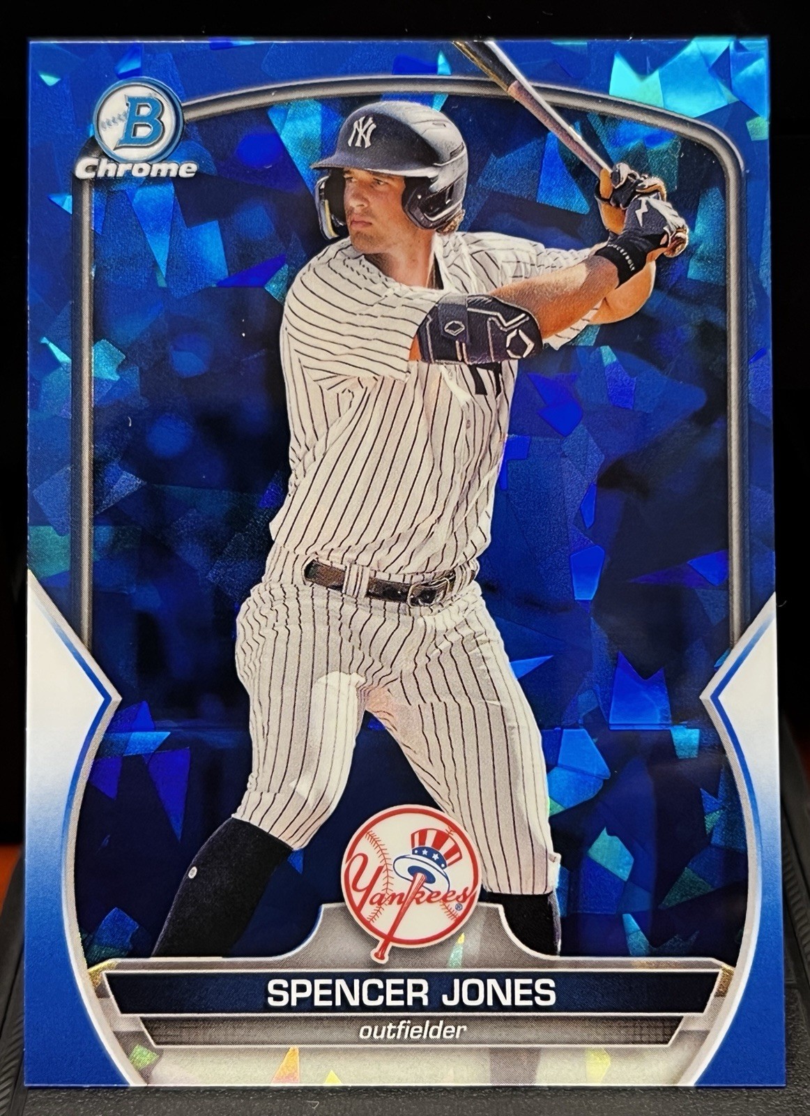 SPENCER JONES 2023 Bowman Chrome Sapphire Prospect RC #BCP-178 Yankees