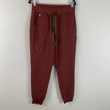 Figs Zamora Jogger Scrub Pant Womens M Burgundy Technical Collection