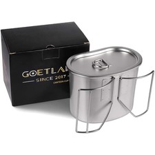 Leichte 800ml Feldflasche aus Edelstahl mit Klappgriff -  f&uuml;r Abenteuer