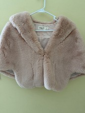 Eliza J Pink Faux Fur Evening Jacket perfect for Prom, Cocktail dress Barbiecore
