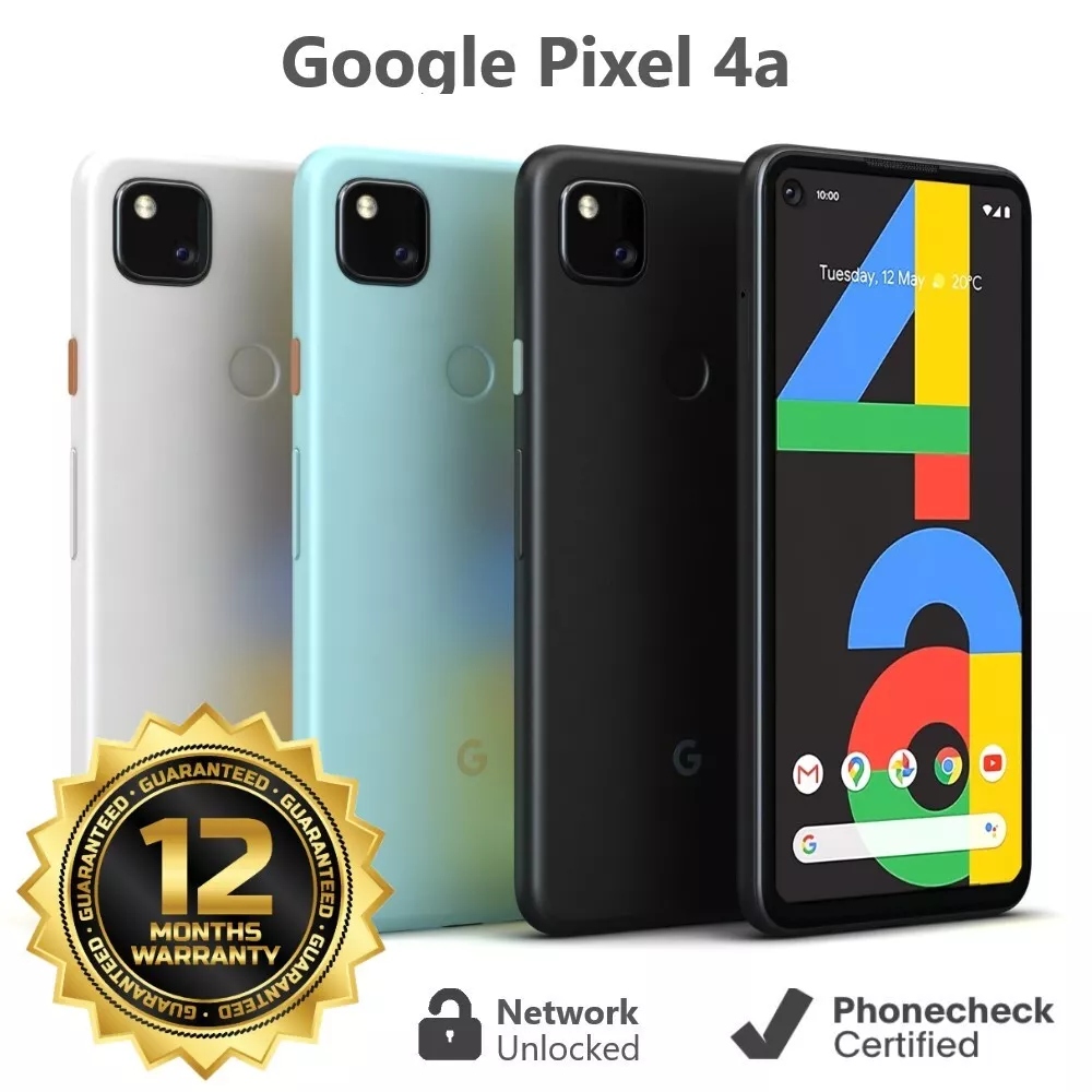 Google Pixel 4a G025J - 128GB - Just Black (Unlocked) Smartphone - Good