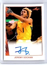 2022 Leaf Rookie RC Auto #BA-JS3 Jeremy Sochan San Antonio Spurs