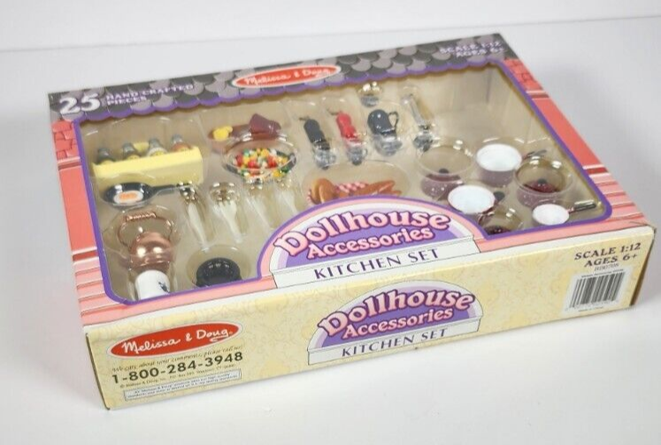 Melissa And Doug Doll House Accessories 25 Pc Kitchen Set eBay