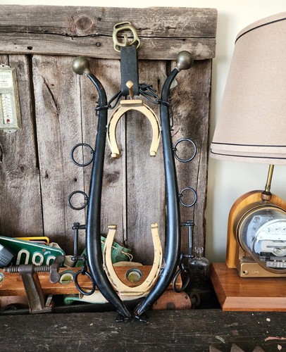 Antique Primitive Horse Hames Wall Art Display with Hook 32in - Picture 5 of 7