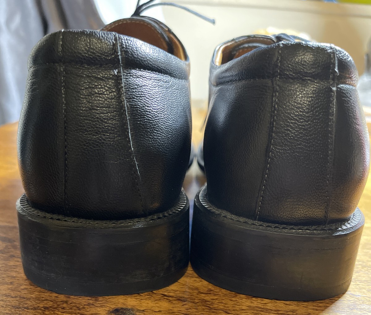 Dario Dodoni Black Leather Oxfords Men Size 42 Italy  display picture 2