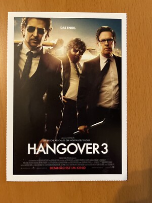 Hangover 3 - Filmkarte Filmplakatkarte Cinema - todd Phillips Zach Galifianakis